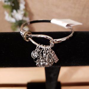 Zen Inspired Charm Bangle Bracelet